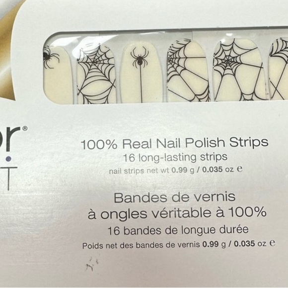 Color Street Web of Lies Clear Overlay Spiders Webs Real Nail Polish Strips - Picture 9 of 10